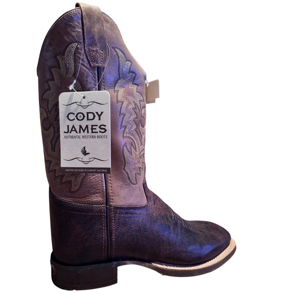 Cody James Leather Upper Anit slip sole M7 Brown Cowboy Boots